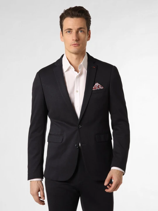 Zdjęcie produktu Finshley & Harding London marynarka od garnituru modułowego Mężczyźni Slim Fit niebieski