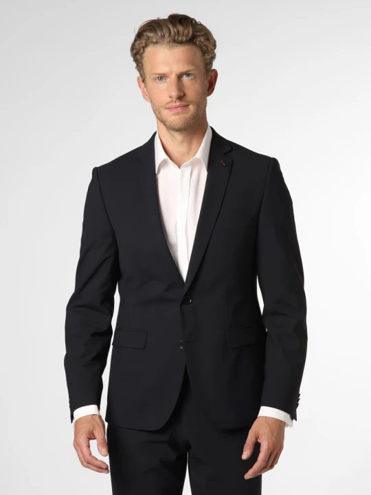 Zdjęcie produktu Finshley & Harding London marynarka od garnituru modułowego Mężczyźni Slim Fit Sztuczne włókno niebieski