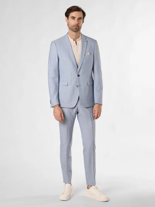 Zdjęcie produktu Finshley & Harding London garnitur Mężczyźni Slim Fit niebieski