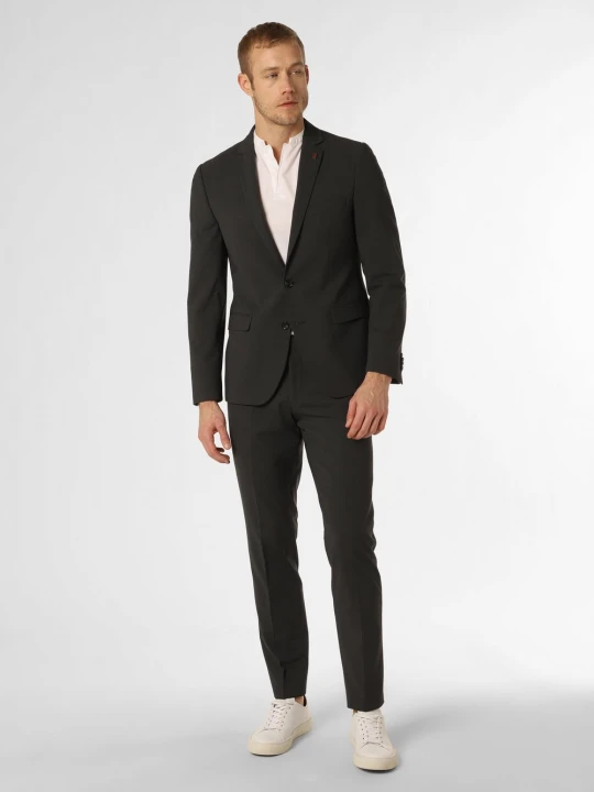 Zdjęcie produktu Finshley & Harding London garnitur Mężczyźni Slim Fit Sztuczne włókno szary
