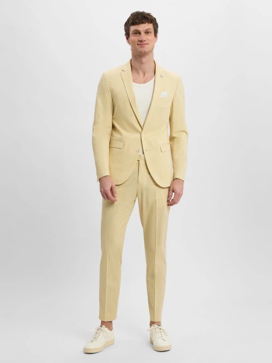 Zdjęcie produktu Finshley & Harding London garnitur slim fit - Brixdon-Hoxdon Mężczyźni Slim Fit żółty