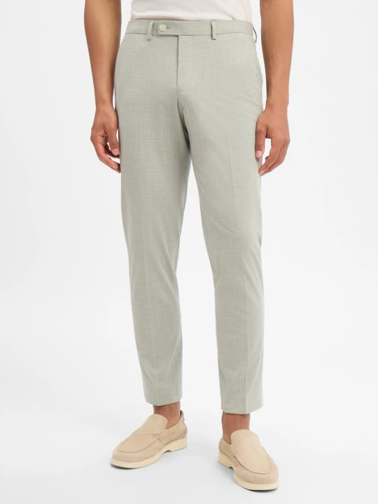 Zdjęcie produktu Finshley & Harding London spodnie garniturowe - Hoxdon Mężczyźni Slim Fit Sztuczne włókno szary