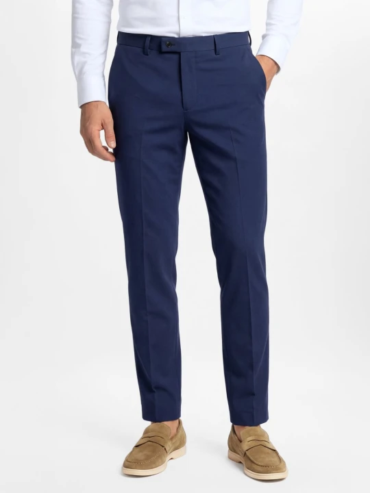 Zdjęcie produktu Finshley & Harding London spodnie garniturowe Mężczyźni Slim Fit niebieski