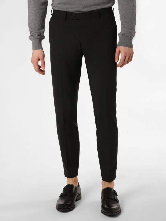 Zdjęcie produktu Finshley & Harding London spodnie od garnituru modułowego Mężczyźni Slim Fit Sztuczne włókno czarny