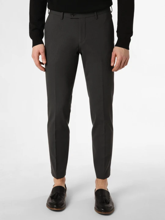 Zdjęcie produktu Finshley & Harding London spodnie od garnituru modułowego Mężczyźni Slim Fit Sztuczne włókno szary