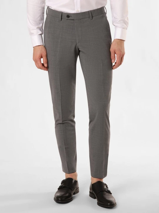 Zdjęcie produktu Finshley & Harding London spodnie od garnituru modułowego Mężczyźni Slim Fit Sztuczne włókno szary