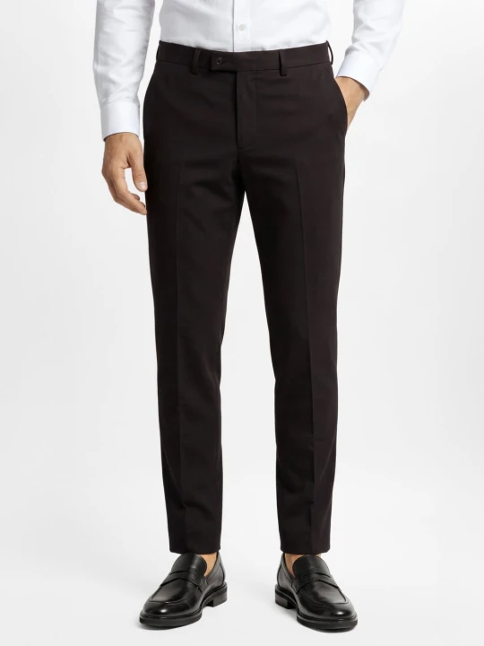 Zdjęcie produktu Finshley & Harding London Spodnie - Hoxdon Mężczyźni Slim Fit czarny