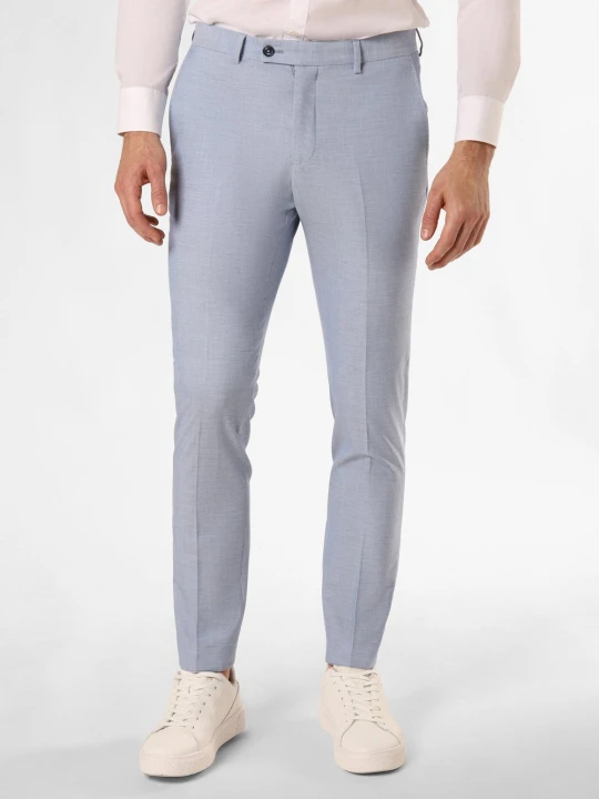 Zdjęcie produktu Finshley & Harding London Spodnie - Hoxdon Mężczyźni Slim Fit niebieski