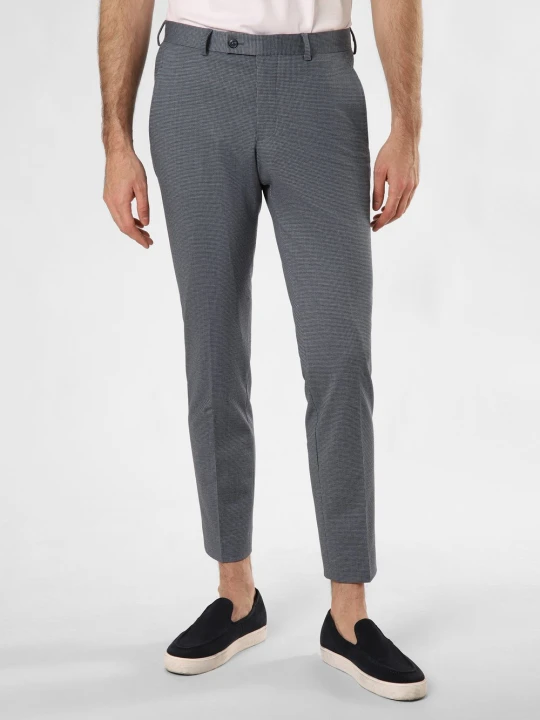 Zdjęcie produktu Finshley & Harding London Spodnie - Hoxdon Mężczyźni Slim Fit niebieski