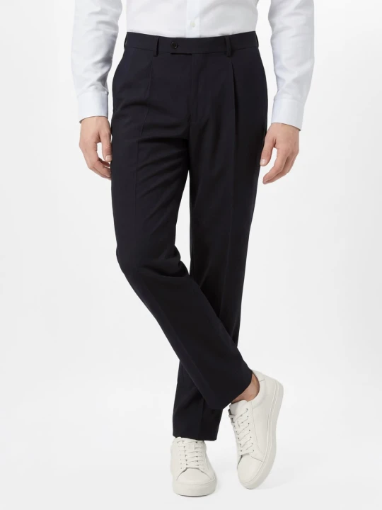 Zdjęcie produktu Finshley & Harding London Spodnie - Jaxdon Mężczyźni Comfort Fit niebieski