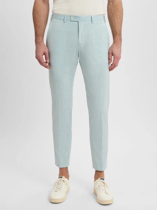Zdjęcie produktu Finshley & Harding London Spodnie Mężczyźni Slim Fit Sztuczne włókno zielony