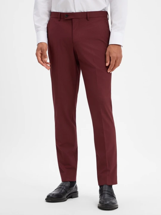 Zdjęcie produktu Finshley & Harding London spodnie z modułowej kolekcji Mężczyźni Slim Fit czerwony