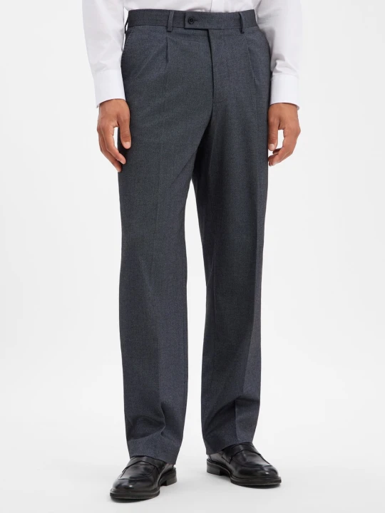 Zdjęcie produktu Finshley & Harding London spodnie z zestawu modułowego z domieszką wełny Mężczyźni Comfort Fit szary