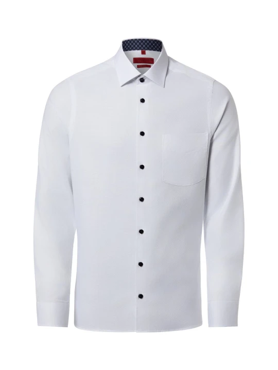 Zdjęcie produktu Finshley & Harding koszula biznesowa - Easy Care Mężczyźni Slim Fit Bawełna biały