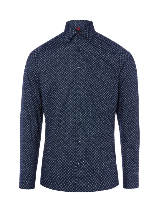 Zdjęcie produktu Finshley & Harding koszula biznesowa - Easy Care Mężczyźni Slim Fit Bawełna niebieski