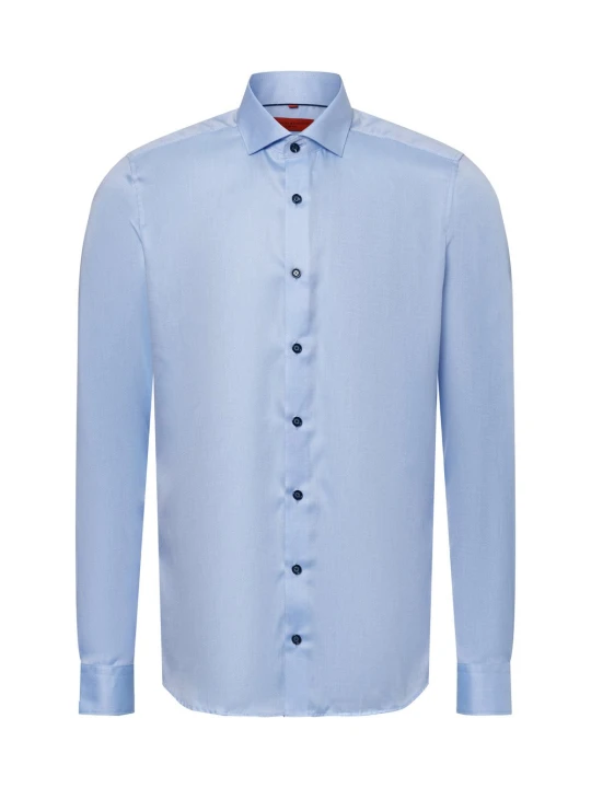 Zdjęcie produktu Finshley & Harding koszula biznesowa Mężczyźni Slim Fit Bawełna niebieski