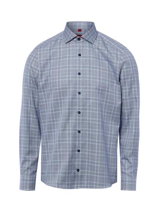 Zdjęcie produktu Finshley & Harding koszula biznesowa - non-iron Mężczyźni Slim Fit Bawełna niebieski | biały