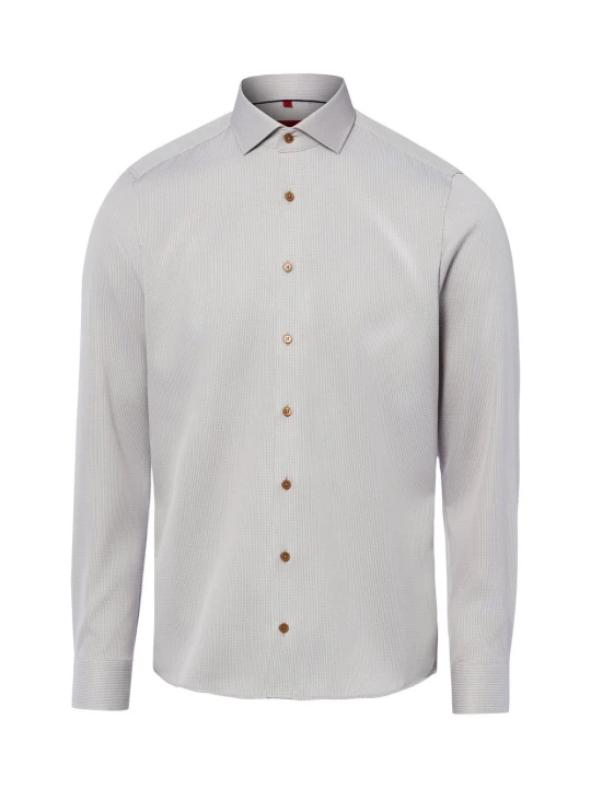 Zdjęcie produktu Finshley & Harding koszula biznesowa - non-iron Mężczyźni Slim Fit Bawełna szary