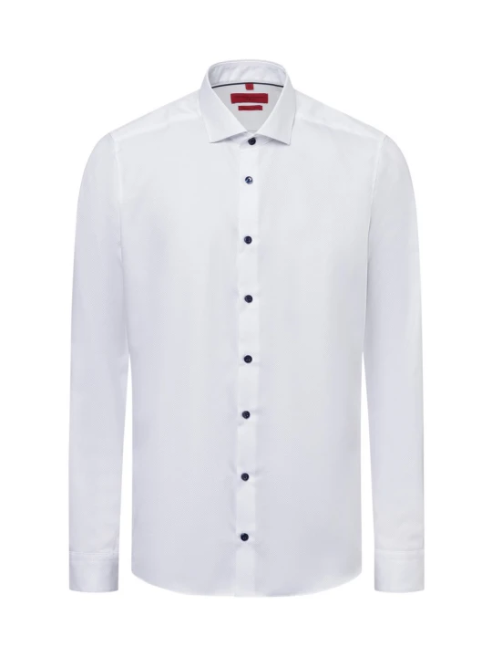 Zdjęcie produktu Finshley & Harding koszula biznesowa - non-iron Mężczyźni Slim Fit Bawełna biały