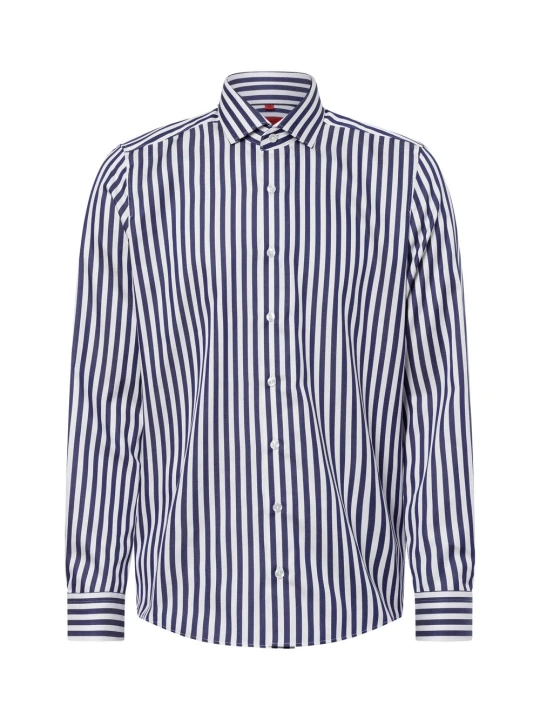 Zdjęcie produktu Finshley & Harding koszula biznesowa - non-iron Mężczyźni Slim Fit Bawełna niebieski