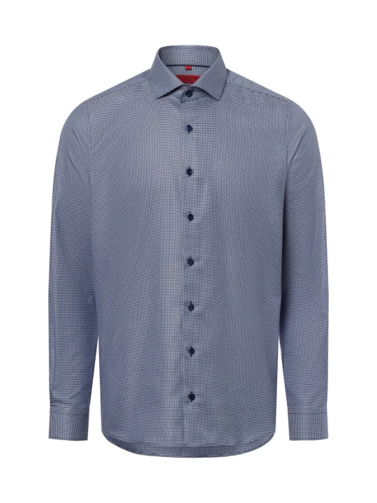 Zdjęcie produktu Finshley & Harding koszula biznesowa - non-iron Mężczyźni Slim Fit Bawełna niebieski