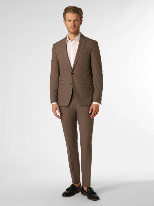 Zdjęcie produktu Finshley & Harding garnitur Mężczyźni Slim Fit brązowy