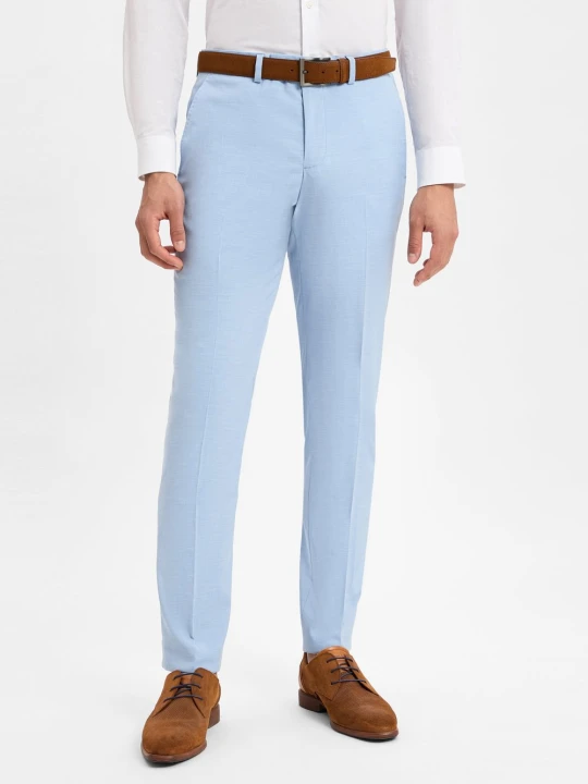 Zdjęcie produktu Finshley & Harding spodnie garniturowe - Kalifornia Mężczyźni Slim Fit niebieski