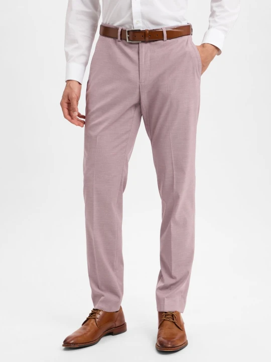 Zdjęcie produktu Finshley & Harding spodnie garniturowe - Kalifornia Mężczyźni Slim Fit różowy