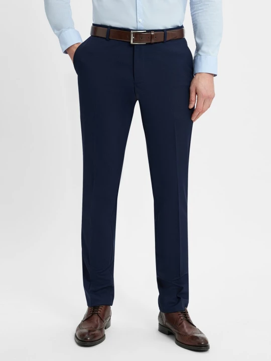Zdjęcie produktu Finshley & Harding spodnie od garnituru modułowego Mężczyźni Slim Fit niebieski