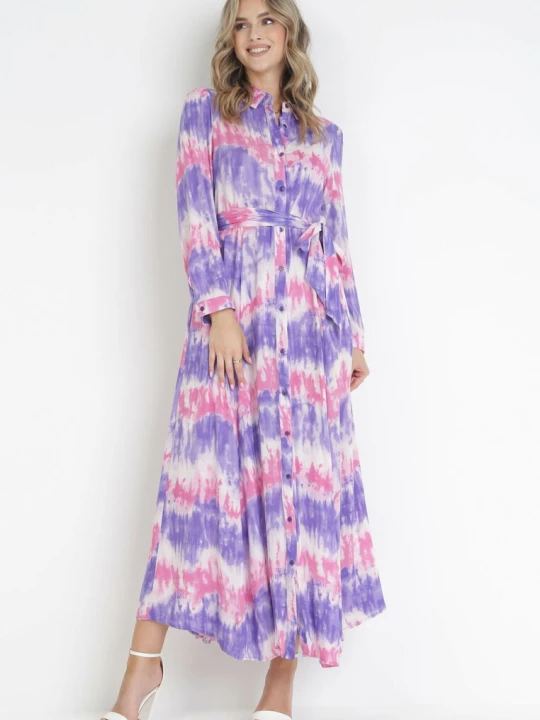 Zdjęcie produktu Fioletowa Sukienka Nephohsa R&f Fashion