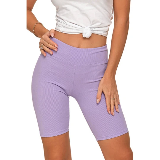 Zdjęcie produktu Fioletowe Legginsy Moraj Damskie Kolarki Z Wysokim Stanem