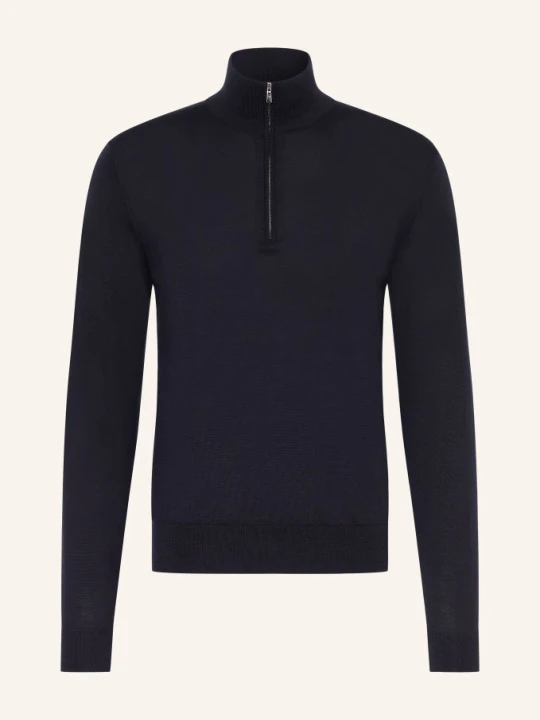 Zdjęcie produktu Fioroni Sweter Typu Troyer Z Wełny Merynosowej blau GRANATOWY