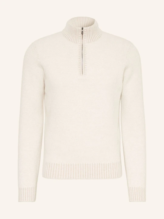 Zdjęcie produktu Fioroni Sweter Z Kaszmiru Typu Troyer weiss KREMOWY