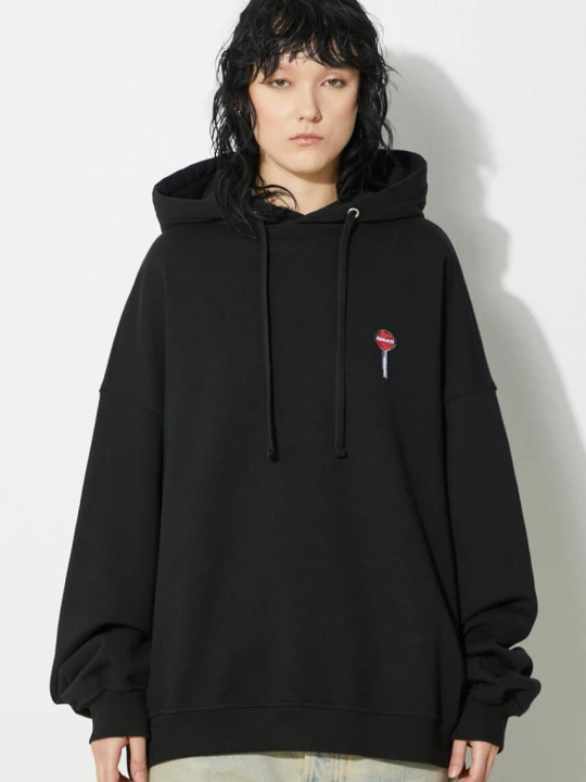 Zdjęcie produktu Fiorucci bluza bawełniana Black Lollipop Patch Hoodie