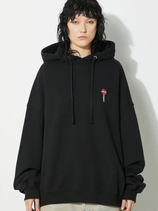 Zdjęcie produktu Fiorucci bluza bawełniana Black Lollipop Patch Hoodie