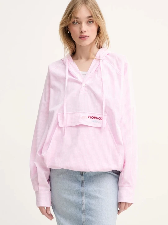 Zdjęcie produktu Fiorucci bluza bawełniana Gingham Logo Hoodie Shirt