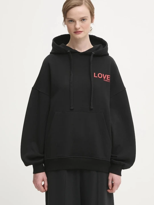Zdjęcie produktu Fiorucci bluza bawełniana Kissing Angels Love Print Relaxed czarny