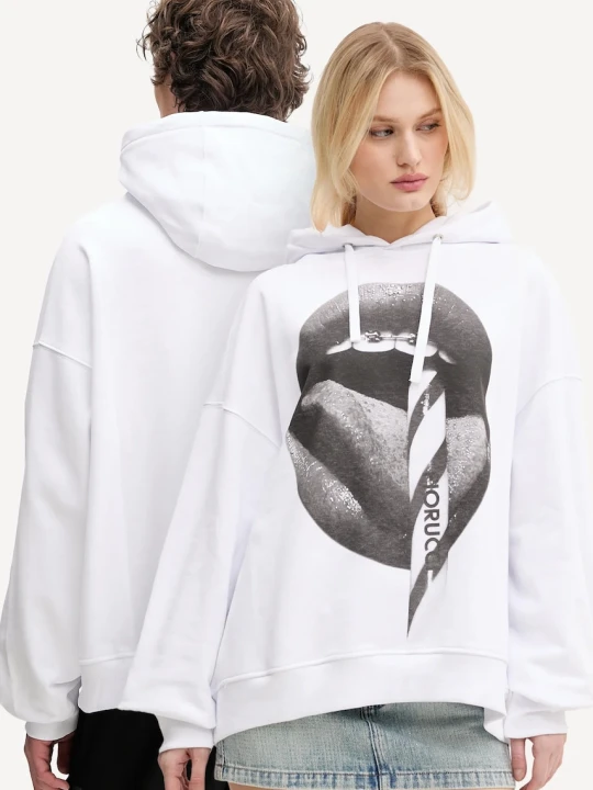 Zdjęcie produktu Fiorucci bluza bawełniana Mouth Print Relaxed Fit Hoodie
