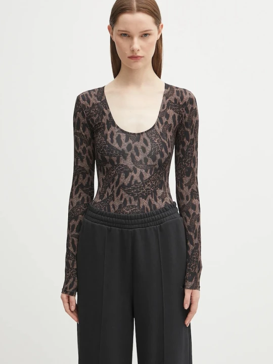 Zdjęcie produktu Fiorucci body Banimalier Print Scoop Neck brązowy