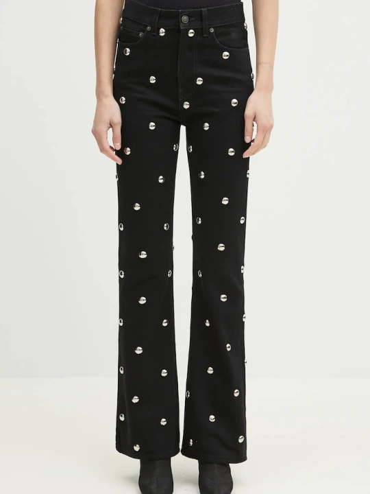 Zdjęcie produktu Fiorucci jeansy Metal Bubble Stud Flared czarny