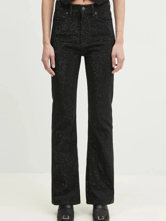 Zdjęcie produktu Fiorucci jeansy Rhinestone Flared czarny