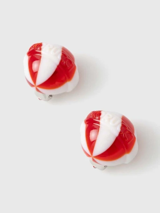 Zdjęcie produktu Fiorucci klipsy Red And White Mini Lollipop Earrings