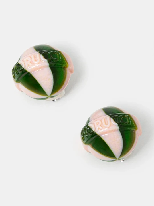 Zdjęcie produktu Fiorucci kolczyki Striped Mini Lollipop zielony
