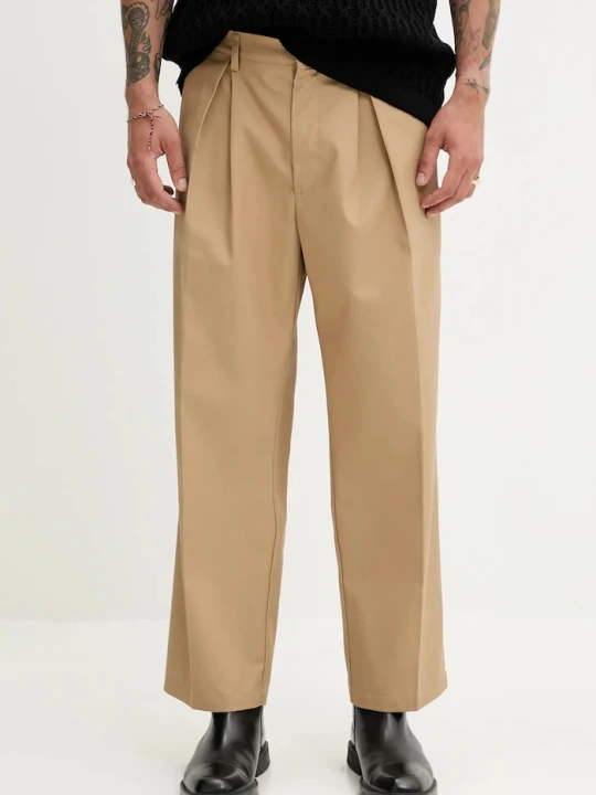 Zdjęcie produktu Fiorucci spodnie Beige Logo Embroidered Chino Trousers zielony