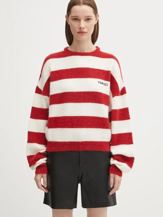 Zdjęcie produktu Fiorucci sweter wełniany Cropped Alpaca czerwony