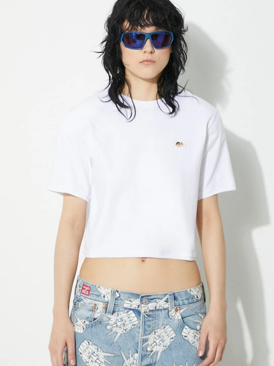 Zdjęcie produktu Fiorucci t-shirt Angel Patch Padded Cropped T-Shirt biały