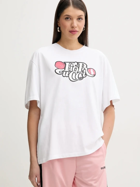 Zdjęcie produktu Fiorucci t-shirt bawełniany Curly Lollipop Logo Boxy Fit T-Shirt biały