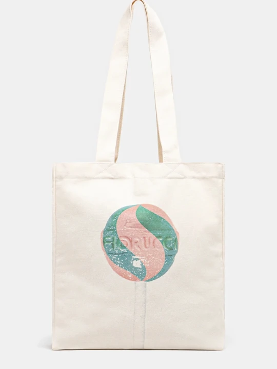 Zdjęcie produktu Fiorucci torba bawełniana Lollipop Print Canvas Tote beżowy