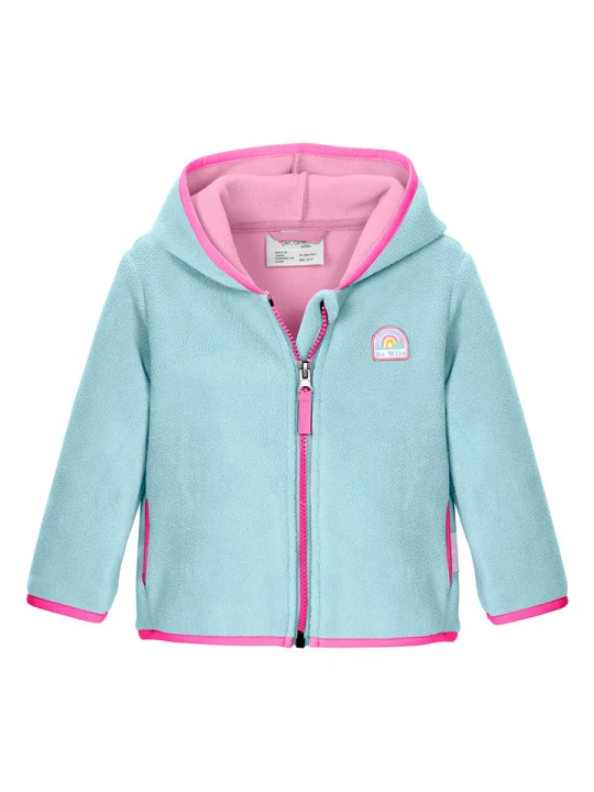 Zdjęcie produktu First Instinct by Killtec Kurtka polarowa "Fios 3" w kolorze błękitno-różowym rozmiar: 110/116