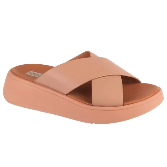 Zdjęcie produktu FitFlop F-Mode Flatform FW5-137, Damskie, Beżowe, klapki, skóra licowa, rozmiar: 37, 5
